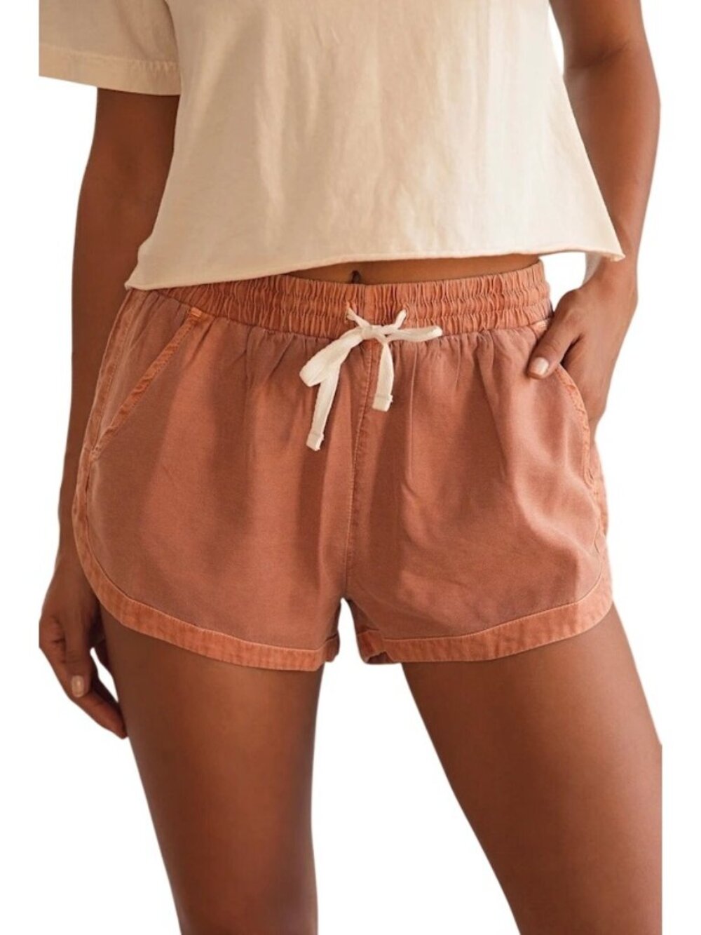 Billabong Road Trippin' Shorts Small Pull On Elastic Wasit Drawstring Terracotta
